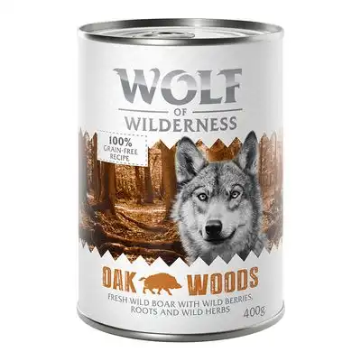 Wolf of Wilderness 6 x 400 g - Oak Woods, con jabalí - Wolf of Wilderness - Comparador de precios