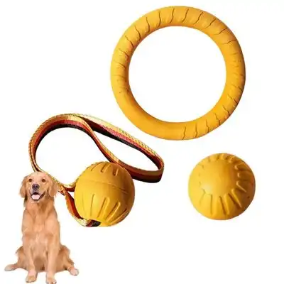 ZooVenture Juego de 3 pelotas de juguete para perros - Pelota sólida7 cm + aro de entrenamiento19 cm + pelota de entrenamiento7 cm - Zooventure - Comparador de precios