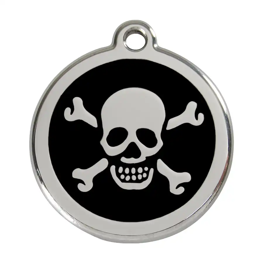 Placa identificativa Calavera Negra S - RedDingo - Comparador de precios