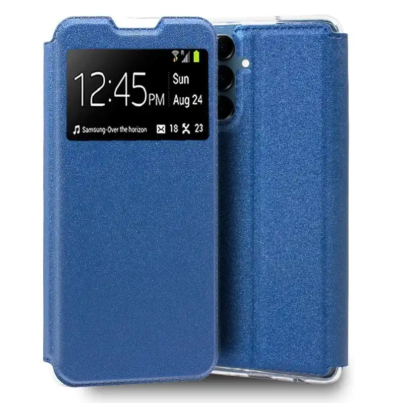 Cool Funda Flip Cover Liso Azul para Samsung Galaxy A16 / A16 5G