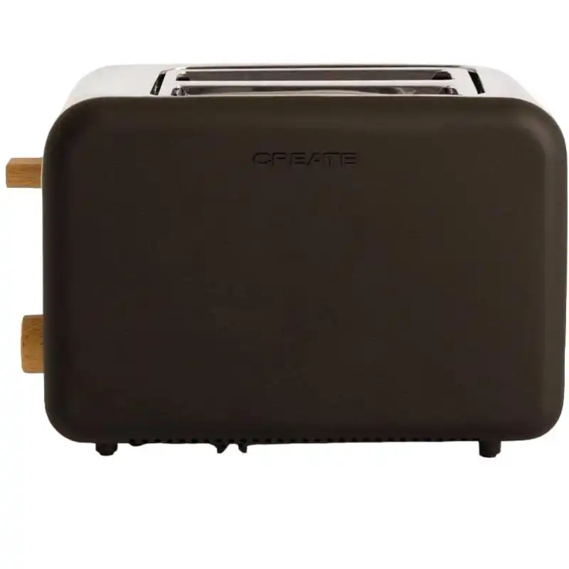 Create Toast Retro Tostadora Diseño Retro 2 Ranuras 850W Negro