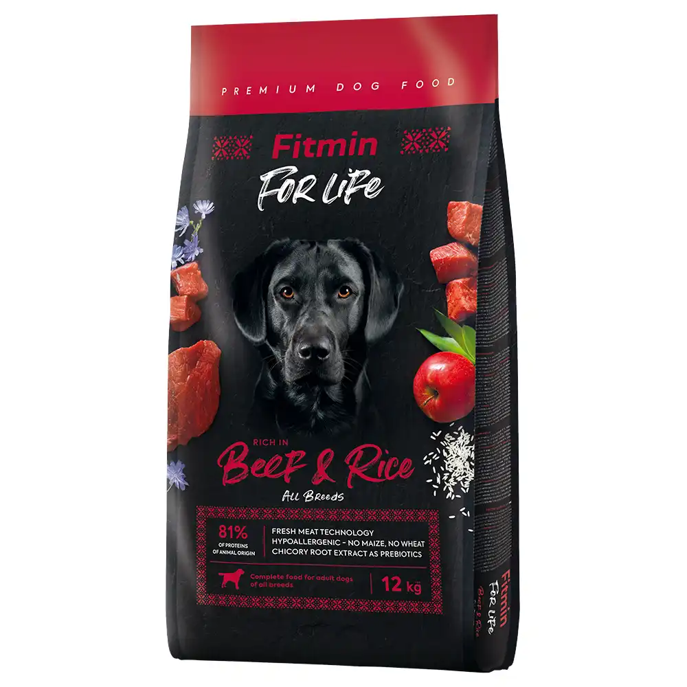 Fitmin dog For Life Ternera y Arroz - 12 kg