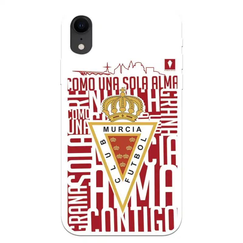 Funda Oficial del Real Murcia Escudo Fondo Blanco para iPhone XR