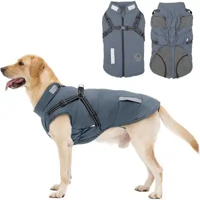 MCBOSON Abrigo de invierno con arnés integrado, chaqueta reflectante perros - Una pieza - Mcboson - Comparador de precios