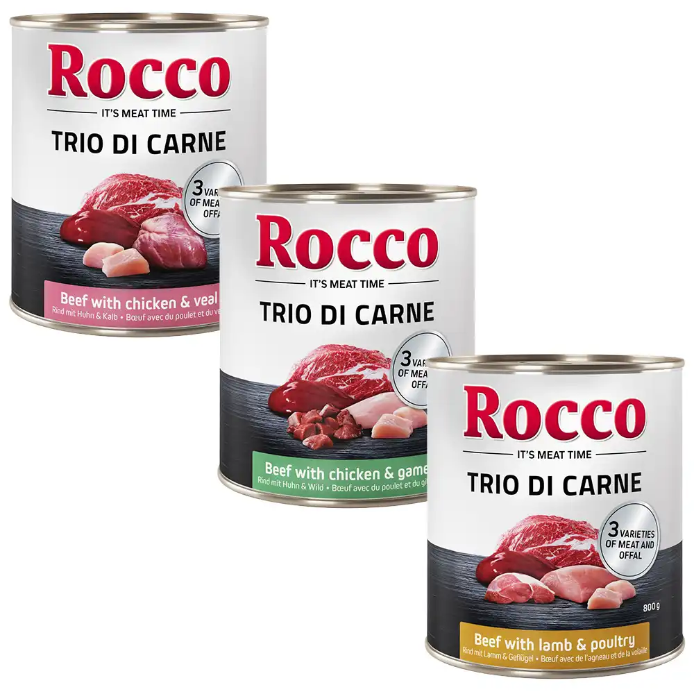 Pack de prueba: Rocco Trio di Carne 6 x 800 g - Mix de 3 variedades - Rocco - Comparador de precios