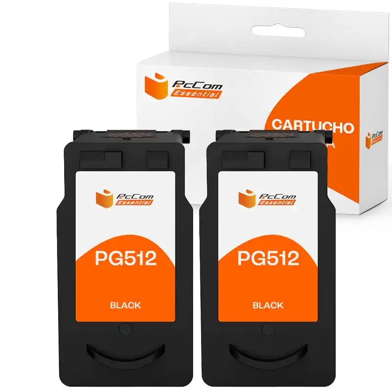 Pccom Essential Canon Pg512/pg510 Cartucho Tinta Compatible Negro Pack 2