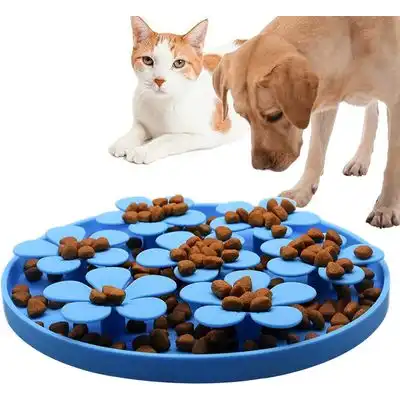 Qinhul Utensilios de alimentación lenta para gatos y perros - azul - Qinhul - Comparador de precios