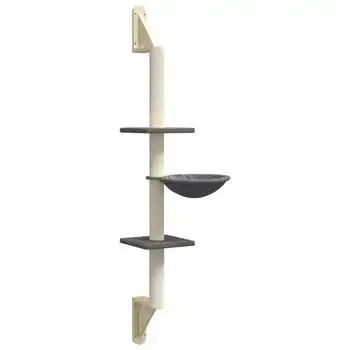 vidaXL Árbol rascador para gatos de pared gris oscuro 142,5 cm - VIDAXL - Comparador de precios