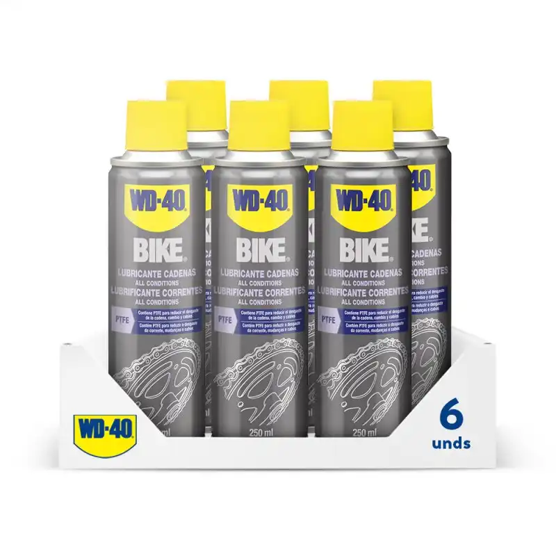 WD-40 Bike Pack 6 Spray Lubricante de Cadenas de Bicicleta 250ml