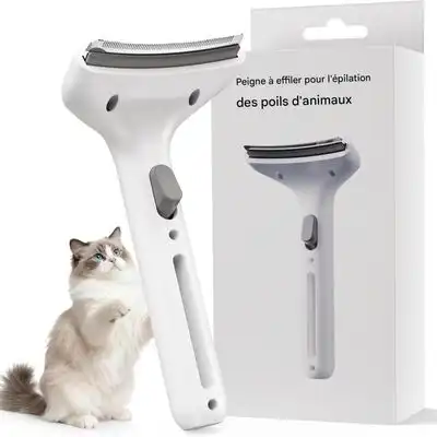 ZooVenture Cepillo capa interna pelaje gatos perros - Anticaída, 4 - Blanco - Zooventure - Comparador de precios