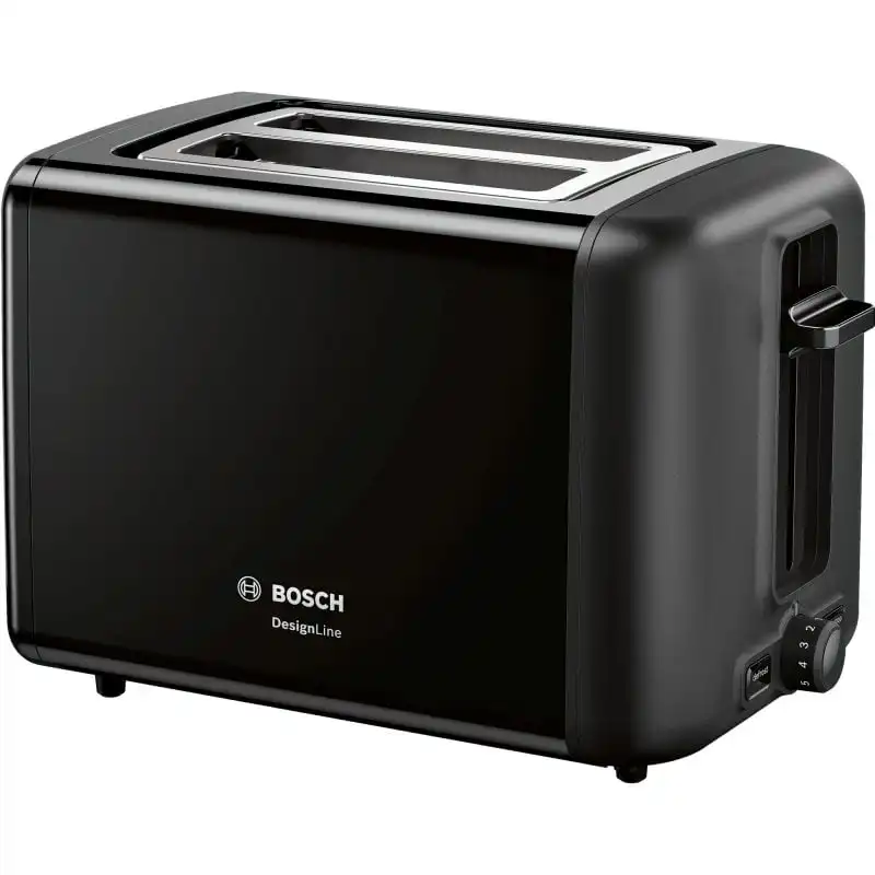 Bosch DesignLine TAT3P423 Tostadora Doble Ranura 970W Negra