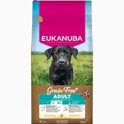 Eukanuba Grain Free Adult Large con pollo - 12 kg - Eukanuba - Comparador de precios