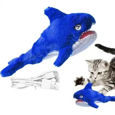 HausPets Pez eléctrico oscilante USB para gatos y perros, color azul - Azul - HausPets - Comparador de precios