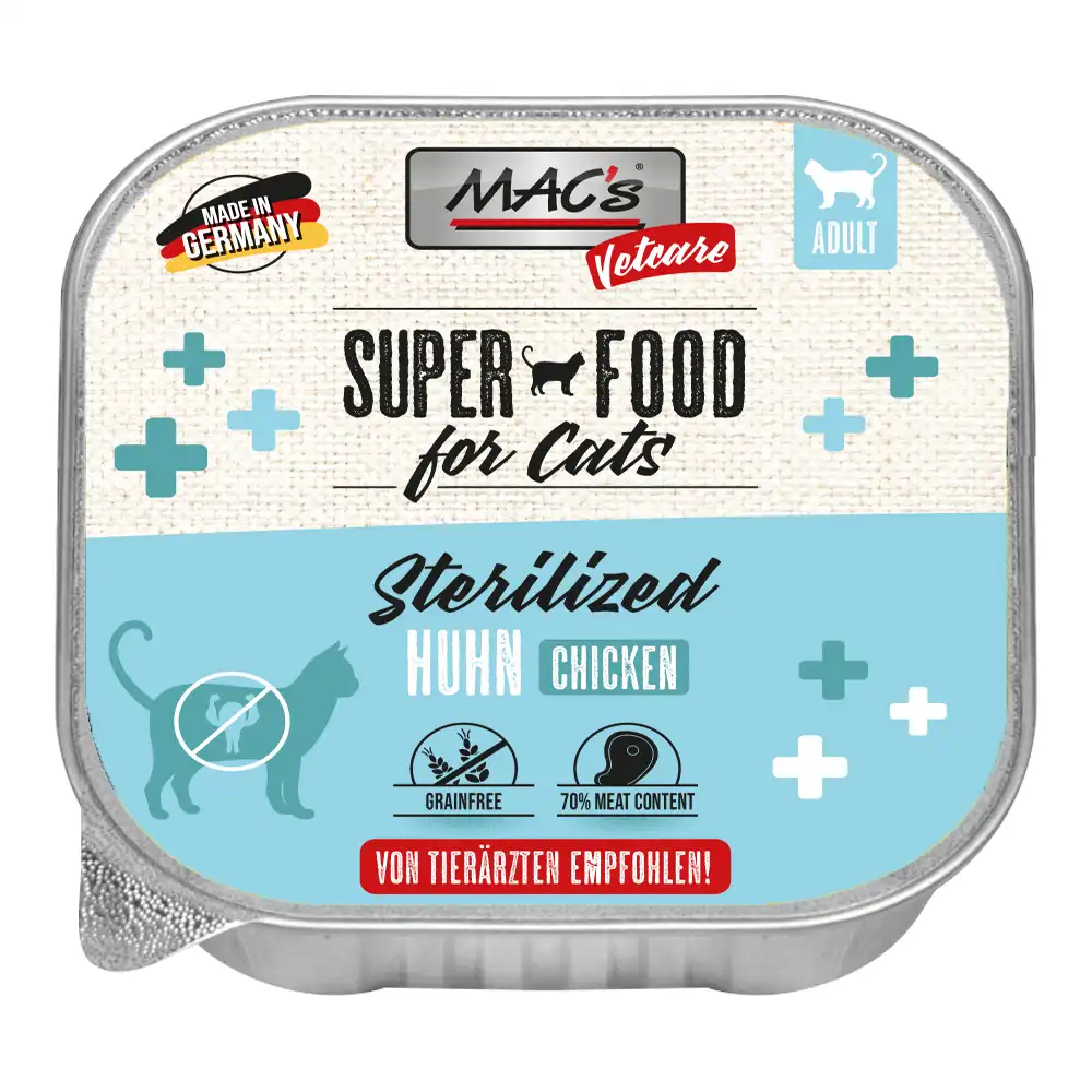 MAC's Vetcare Cat Sterilised - Pollo (16 x 100 g) - MACs Vetcare - Comparador de precios