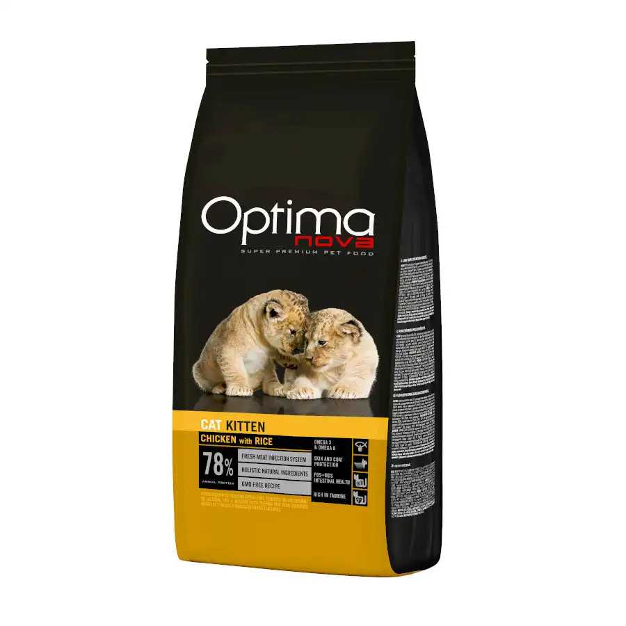 Optima Kitten Nova Pollo y Arroz pienso para gatos 2 kg - Optimanova - Comparador de precios