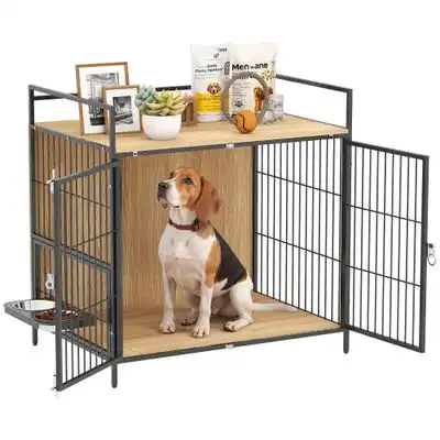 PawHut Jaula para Perro 80x56x76.5 cm Roble - 1 Article - PawHut - Comparador de precios