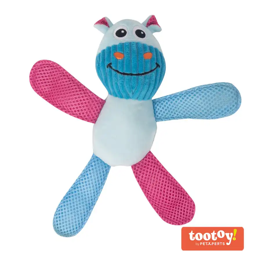 Tootoy! Chew Fetch It Hippo Azul y Rosa Peluche para perros - Tootoy! - Comparador de precios