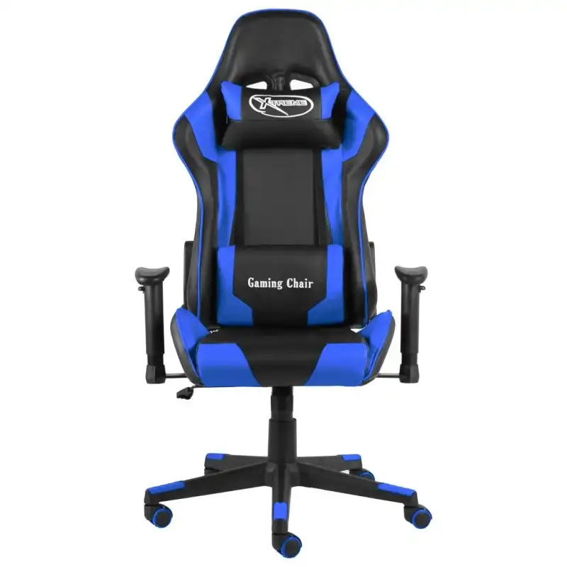 VidaXL Kenssi Silla Gaming con Altura Ajustable Y Reclinable Azul
