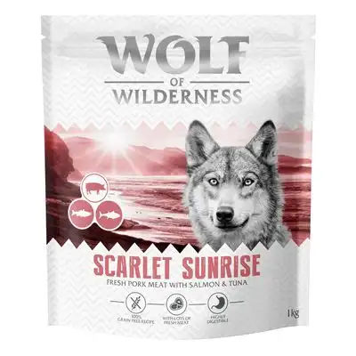 Wolf of Wilderness Adult «Scarlet Sunrise» salmón y atún, sin cereales - 1 kg - Receta nueva - Wolf of Wilderness - Comparador de precios