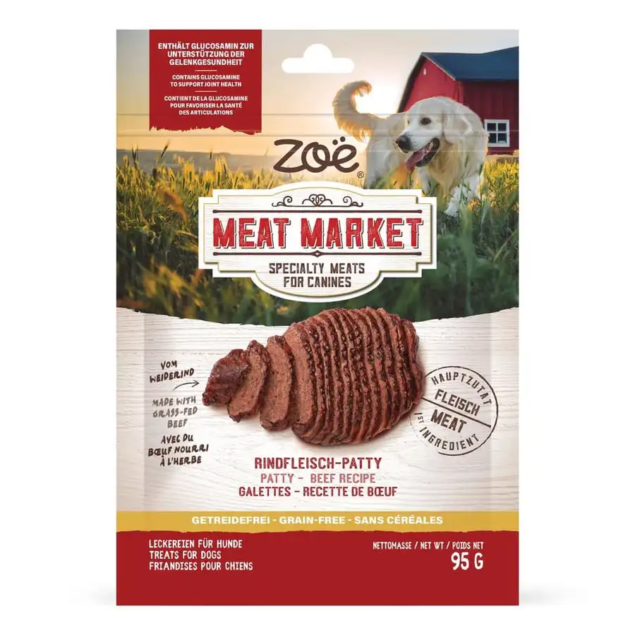 Zöe Snacks Zoë Meat Market para perros - Paty de vacuno 95 grs - 95 g - Zoë - Comparador de precios