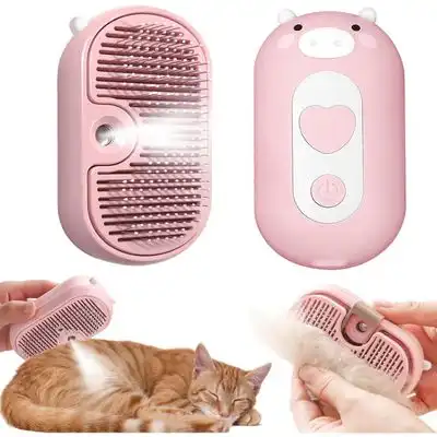 ZooVenture Cepillo de vapor USB 3 en 1 para gatos y perros - rosa - Zooventure - Comparador de precios