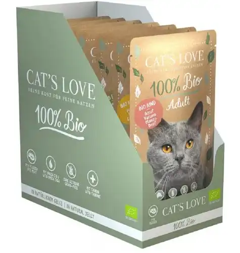 0.6 KG 0.6 KG Cat’s Love Adult Bio Sobre en Gelatina para gatos – Multipack 6
