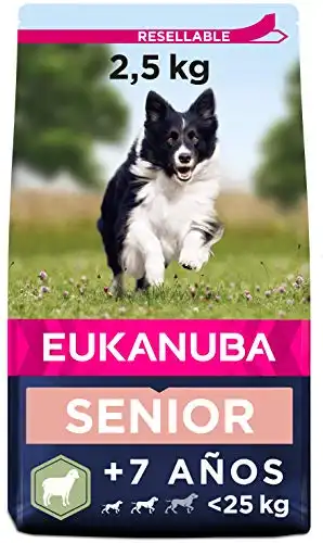 Pienso para perros adultos y senior Eukanuba + 7 cordero y arroz 2,5 Kg