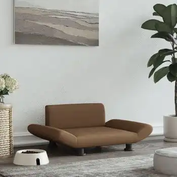 Cama Para Perros De Tela Marrón 70x45x28 Cm