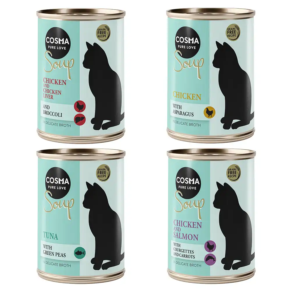 Cosma Soup sopa para gatos 6 x 100 g - Pack mixto II (4 variedades) - Cosma - Comparador de precios