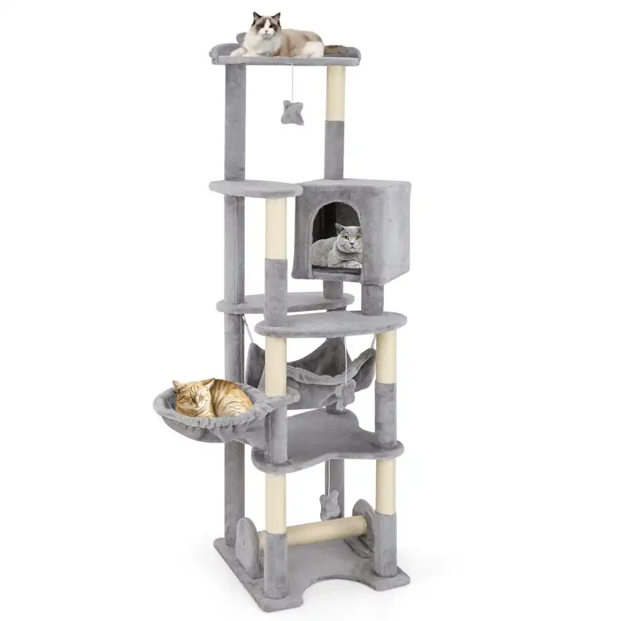 Costway Árbol Múltiple para Gatos - 49 cm x 49 cm x 176 cm - COSTWAY - Comparador de precios