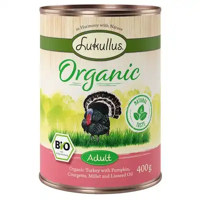 Lukullus Adult Organic Pavo con calabacín (sin gluten) - 6 x 400 g - Lukullus - Comparador de precios