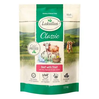 Lukullus Cold-pressed vacuno y trucha - Receta nueva: 1,5 kg - Lukullus - Comparador de precios