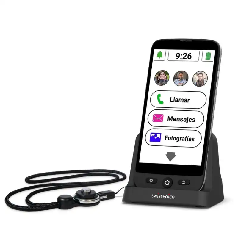 Swissvoice S510-C Smartphone para Personas Mayores 2/16GB Negro Libre