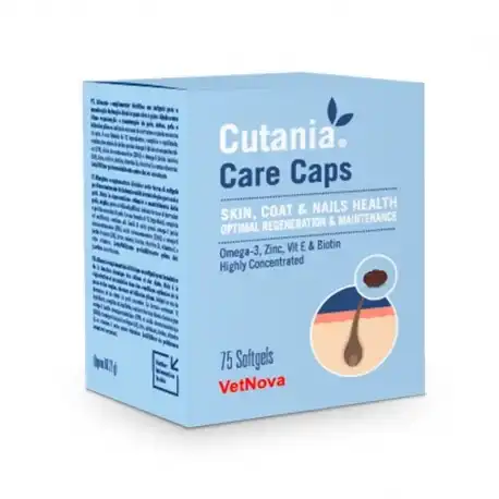 Vetnova Cutania Care Caps Suplemento Dermatológico en Cápsulas Para Perros y Gatos, 75 u. - VetNova - Comparador de precios