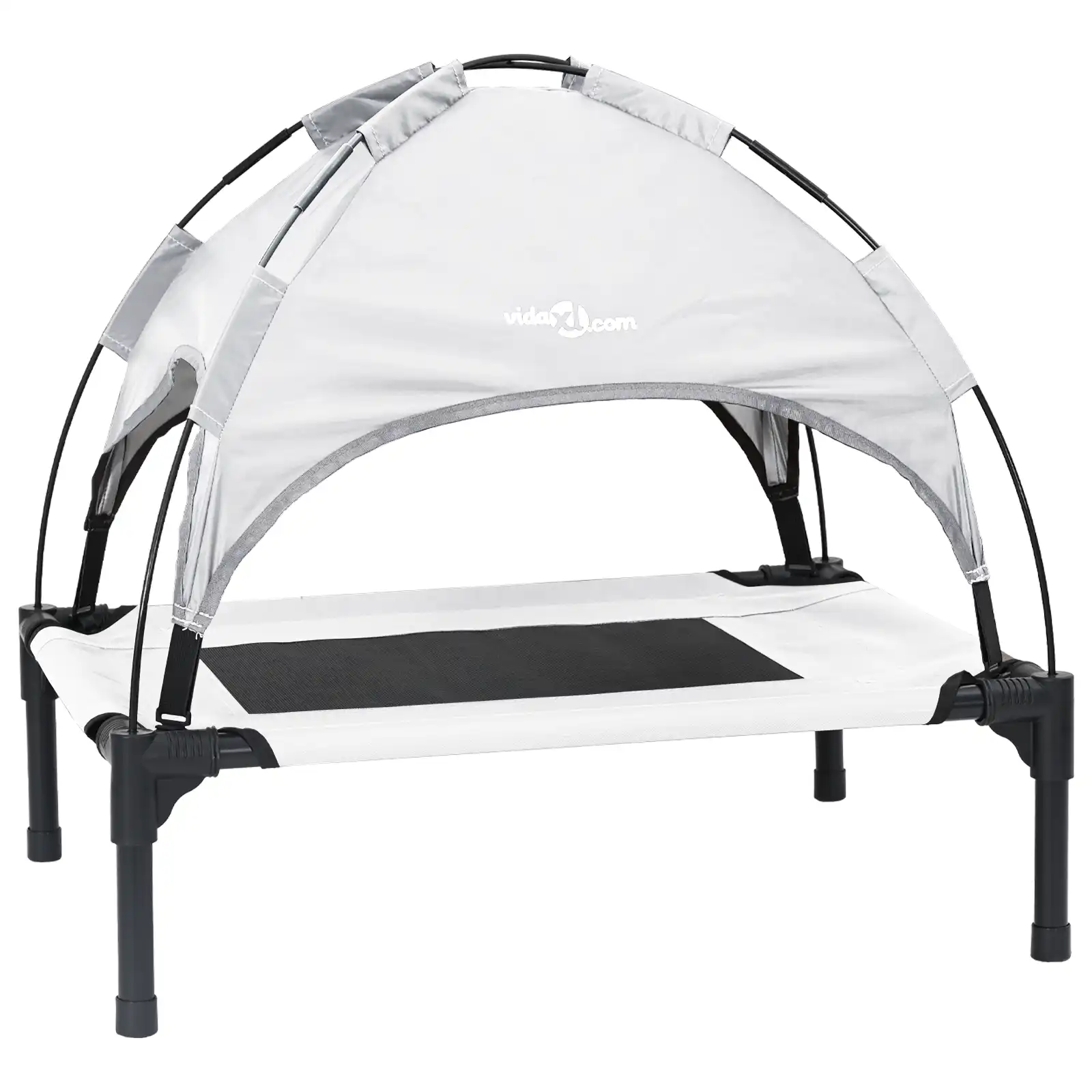 VidaXL Cama Elevada Techo Desmontable Gris para perros - 90 cm x 81 cm x 80,5 cm - VIDAXL - Comparador de precios