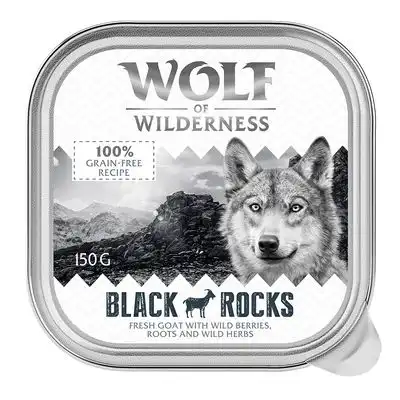 Wolf of Wilderness Adult 6 x 150 g en minitarrinas - Black Rocks, con cabra - Wolf of Wilderness - Comparador de precios