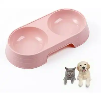 ZooVenture Comedero rosa de doble compartimento para gatos/perros - Color: Rosa - Zooventure - Comparador de precios