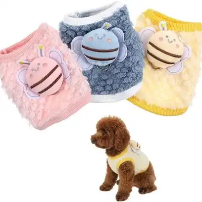 ZooVenture Jersey para cachorro XXS Abejas - 15 cm, Forro polar, 3 colores - Amarillo-Azul-Rosa - Zooventure - Comparador de precios