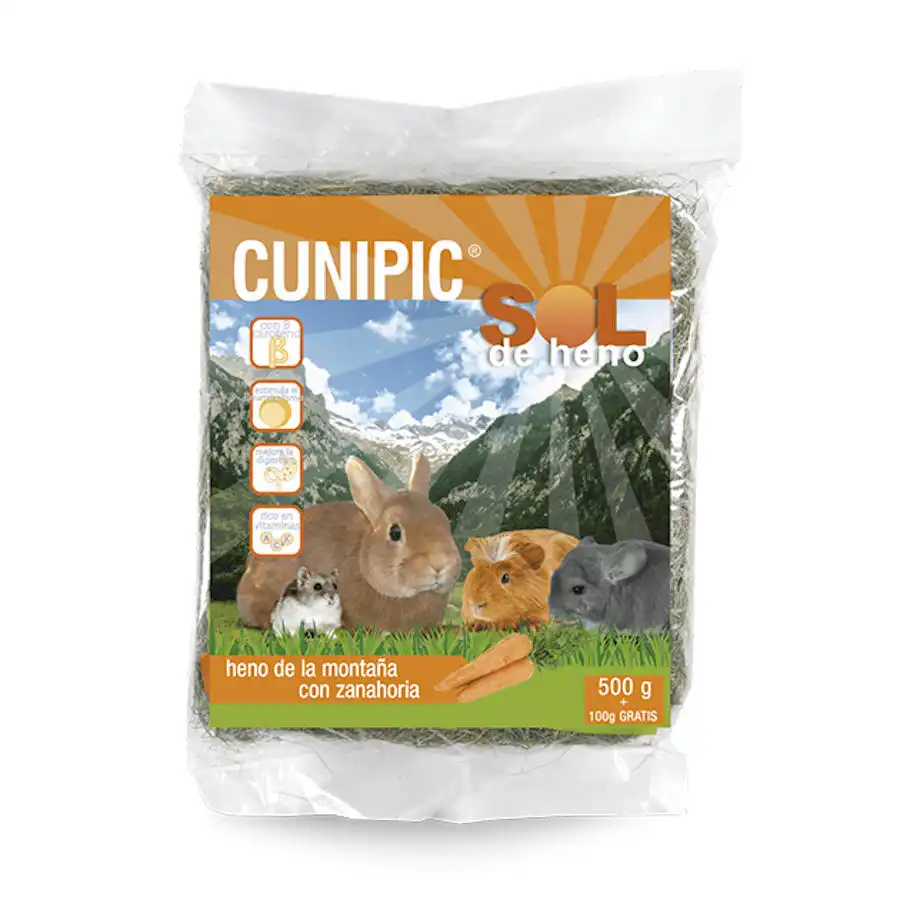 Cunipic Sol de Heno con zanahoria 500 gr.