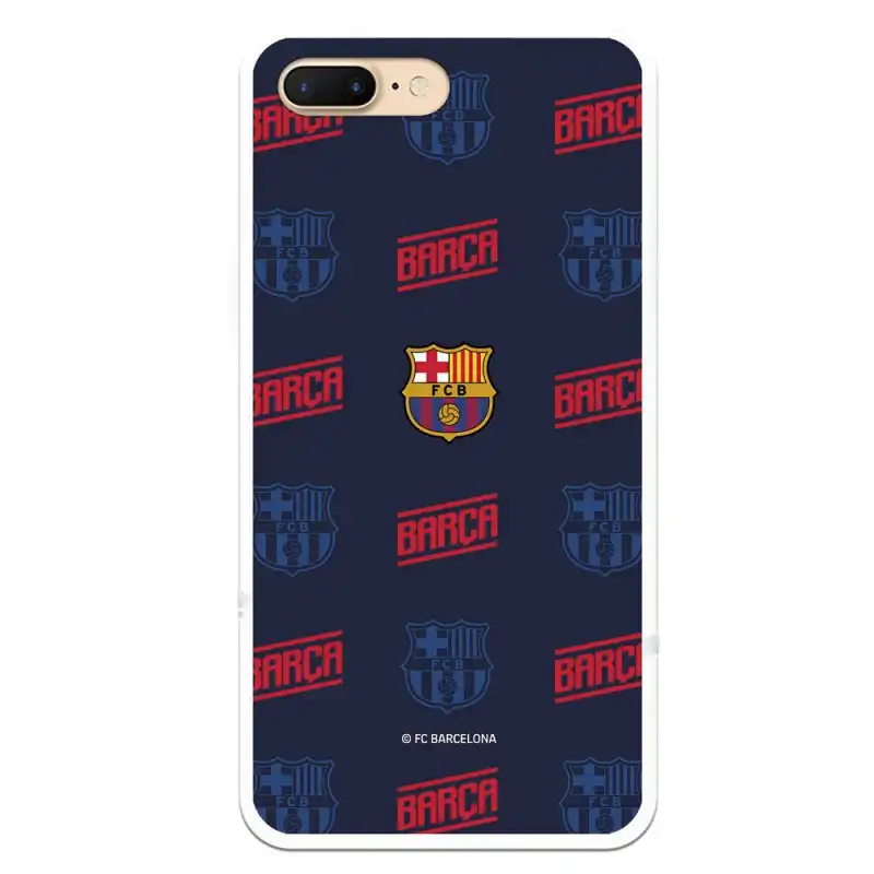Funda Licencia Oficial FC Barcelona Escudo Patrón Rojo y Azul para iPhone 7 Plus