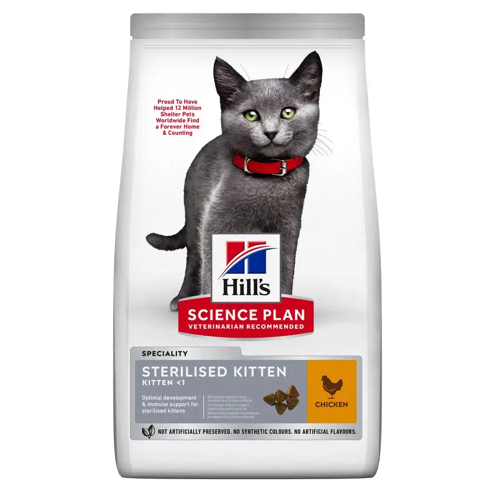 Hill's Kitten Sterilised Science Plan con pollo pienso para gatitos - 10 kg