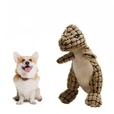 IntiMeg  de peluche para perros con forma de dinosaurio - Gris - IntiMeg - Comparador de precios