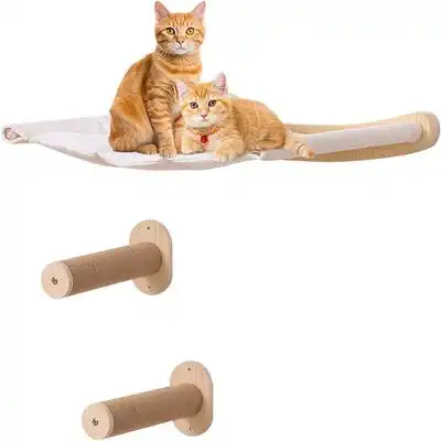IntiMeg Soporte de pared para gatos, dos escalones + cama para gatos - Una pieza - IntiMeg - Comparador de precios