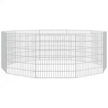Jaula Para Conejos 10 Paneles Hierro Galvanizado 54x60 Cm Vidaxl