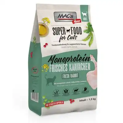 MAC's Superfood for Cats Adult Monoproteína Conejo - 1,5 kg - MACs - Comparador de precios