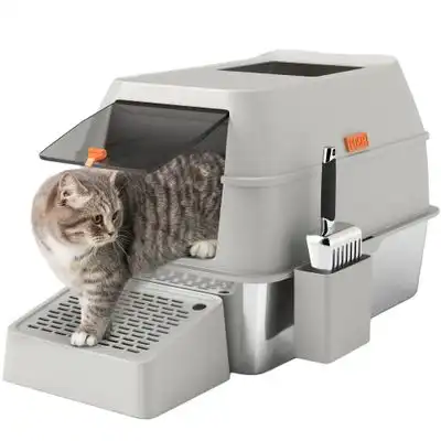 PawHut Arenero para Gato 60.2x40.5x40.5 cm Gris Claro - 1 Article - PawHut - Comparador de precios