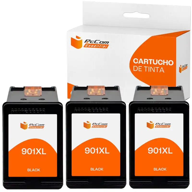 Pccom Essential Hp 901xl Cartucho Tinta Compatible Negro Pack 3