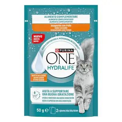 PURINA ONE Hydralife líquido para gatos 12 x 50 g - con sabor a pollo - Purina One - Comparador de precios