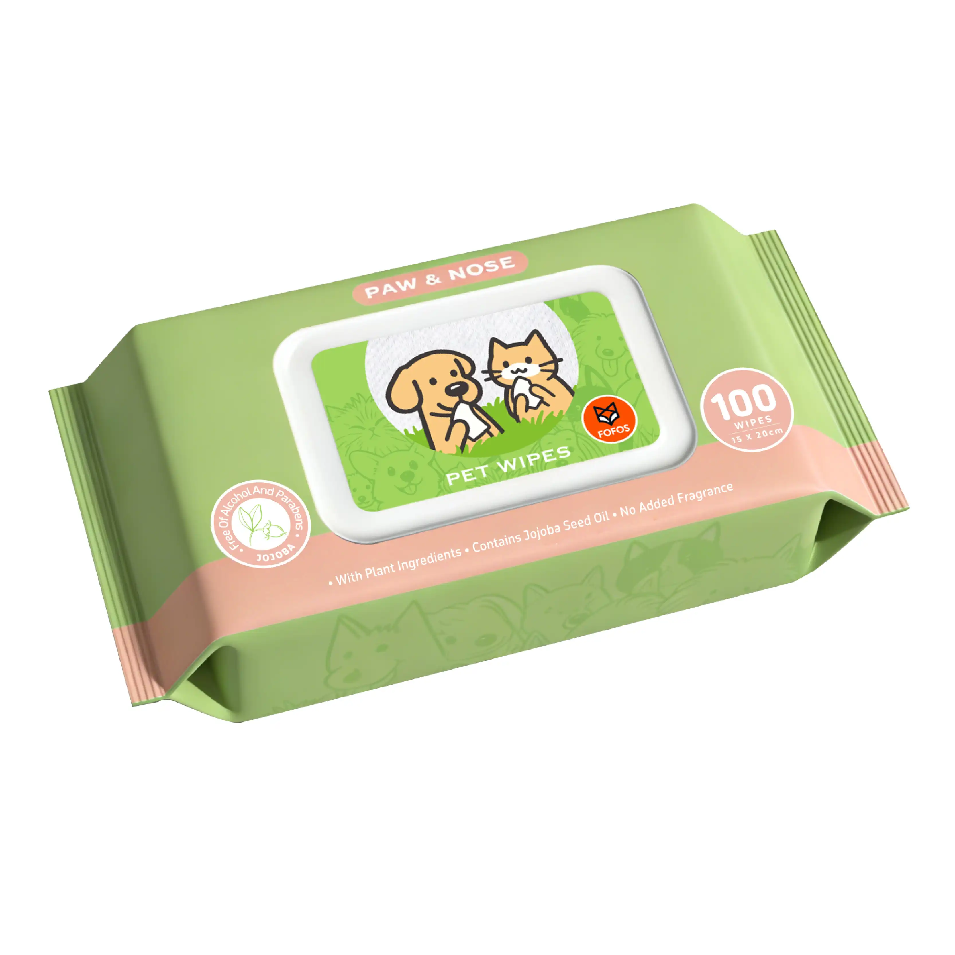 Toallitas Húmedas para Mascotas FOFOS (100 uds) – Patas & Nariz (Jojoba) - 100 No relevante - Fofos - Comparador de precios