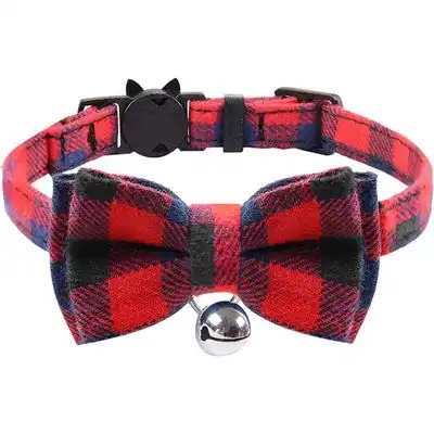 UAMLY Collar para gato con lazo a cuadros - Artículo 1 - Uamly - Comparador de precios